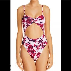 AQUA SWIM Cutout Waist One Piece Swimsuit NWT